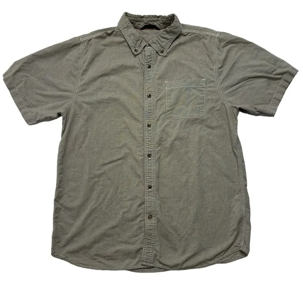 THE NORTH FACE Coyote Creek Short Sleeve Shirt in Tan Stripe Size Large Men CEY6